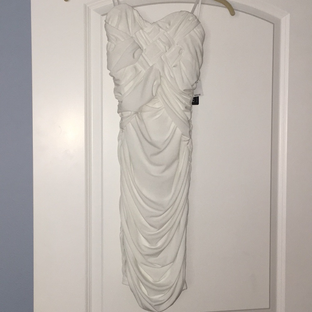 White body con dress